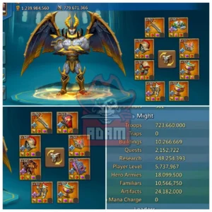 low base might rl 1.2b might | 1227% inf 1217% rag 1239% cav | 1x lv.15 champ | 3x lv.12 champs