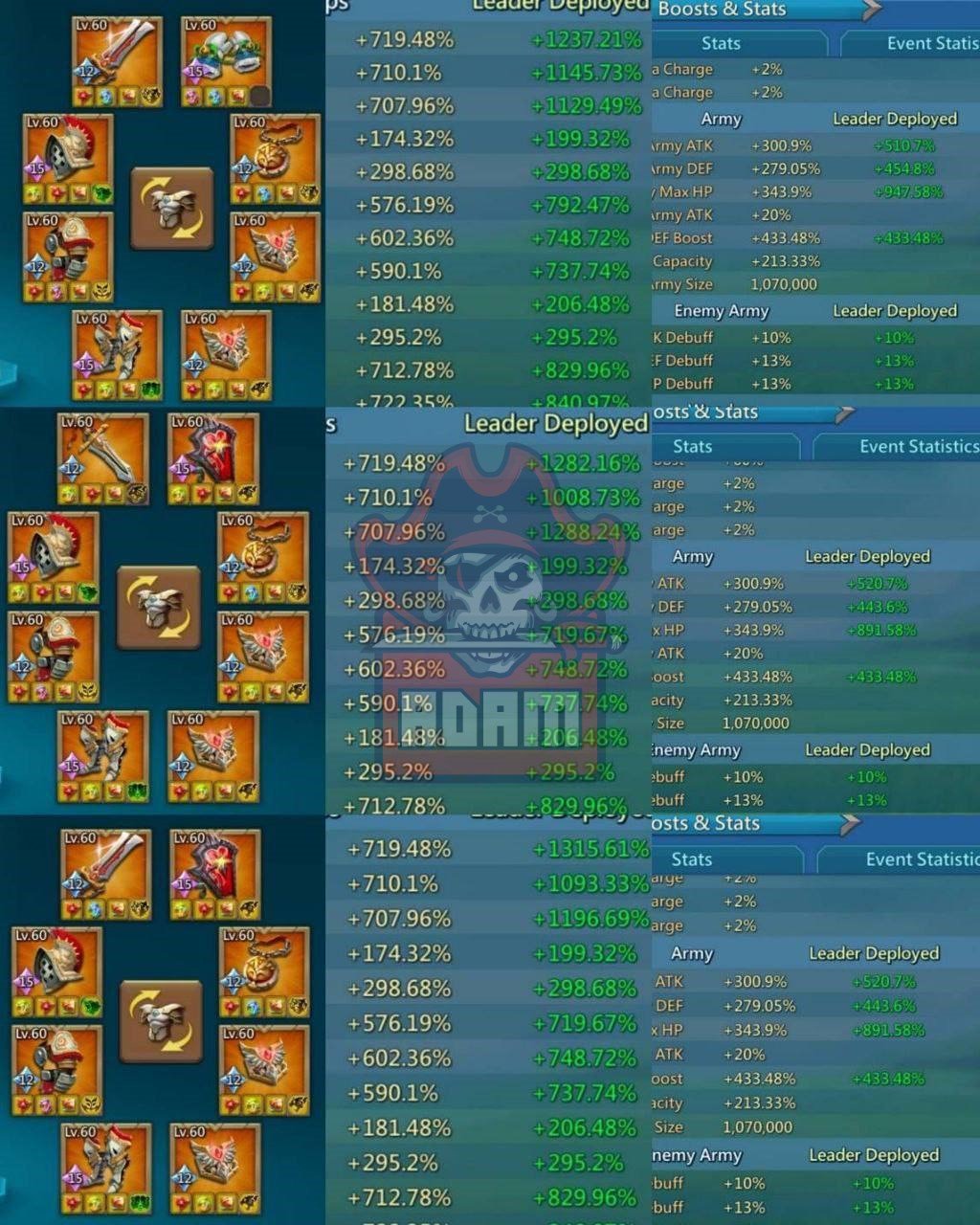 Titan with 3x11k Gold | 22x Mythic Champs | 3x Lv.15 | 8x Lv.12 | 16 Baron Jewels | 265 Castle Stars - Image 2