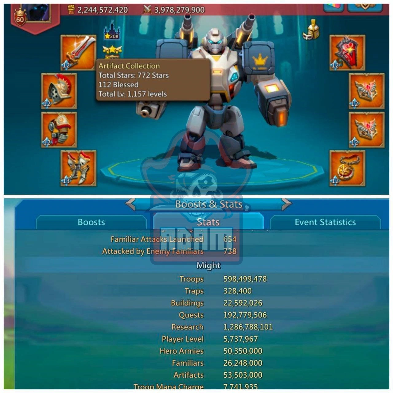 rl 2.24b might | 1475% inf 1442% rag 1429% cav | 17x mythic champs | 8x lv.12 champs | 112 blessed rl 2.24b might | 1475% inf 1442% rag 1429% cav | 17x mythic champs | 8x lv.12 champs | 112 blessed