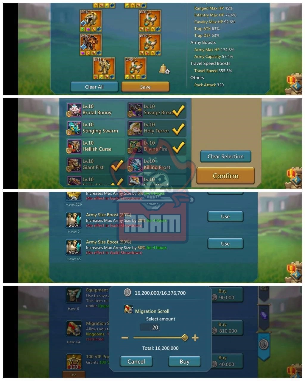 rl 2.24b might | 1475% inf 1442% rag 1429% cav | 17x mythic champs | 8x lv.12 champs | 112 blessed rl 2.24b might | 1475% inf 1442% rag 1429% cav | 17x mythic champs | 8x lv.12 champs | 112 blessed